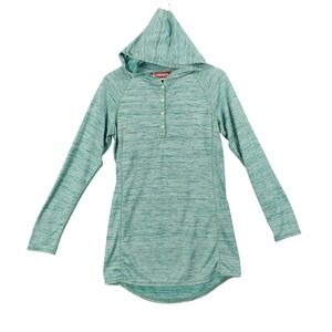 Simms Fishing Madeira Hoodie Long Sleeve‎ Top Womens Medium Heathered UPF Gorp